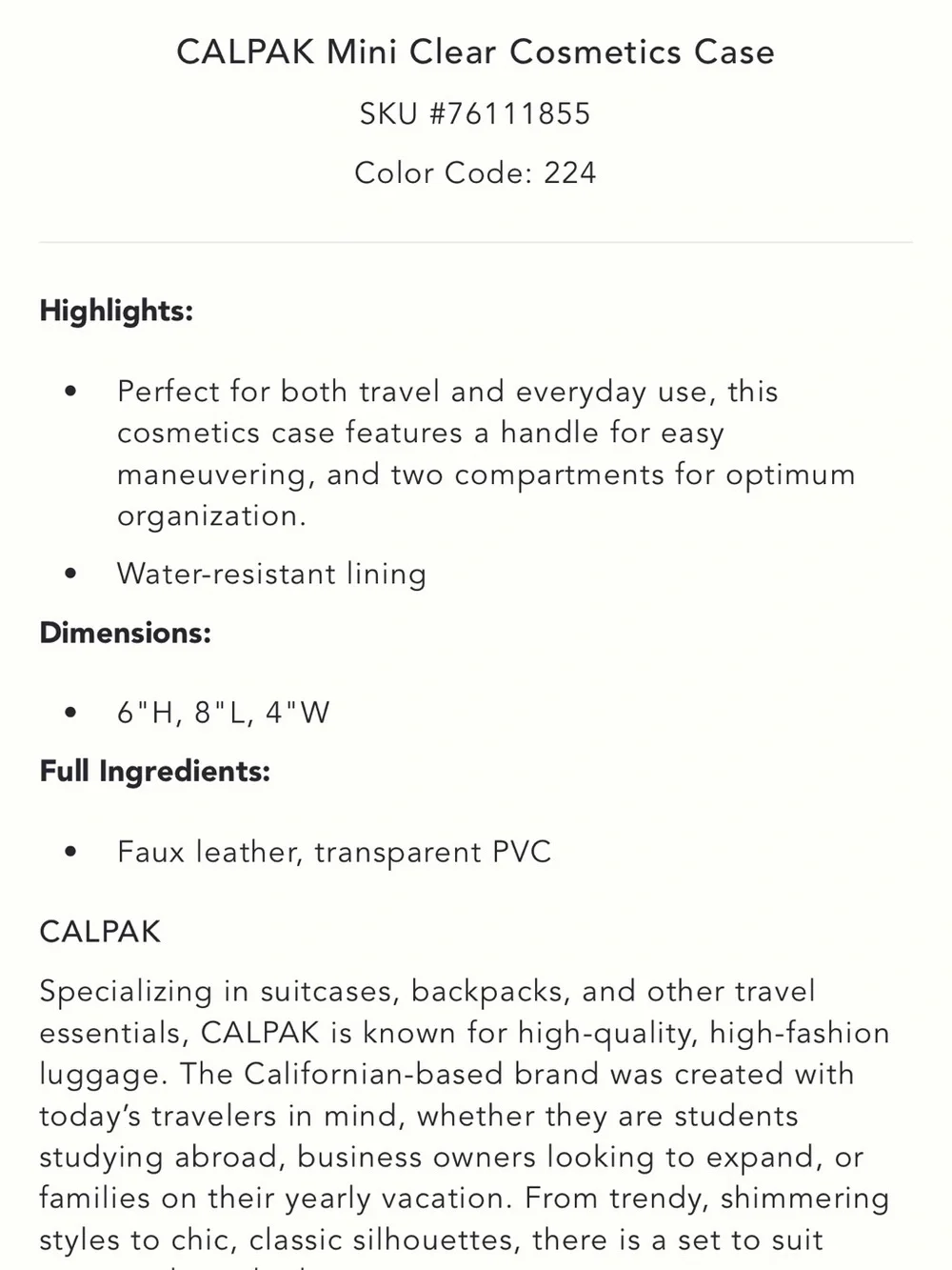 Calpak stylish blush